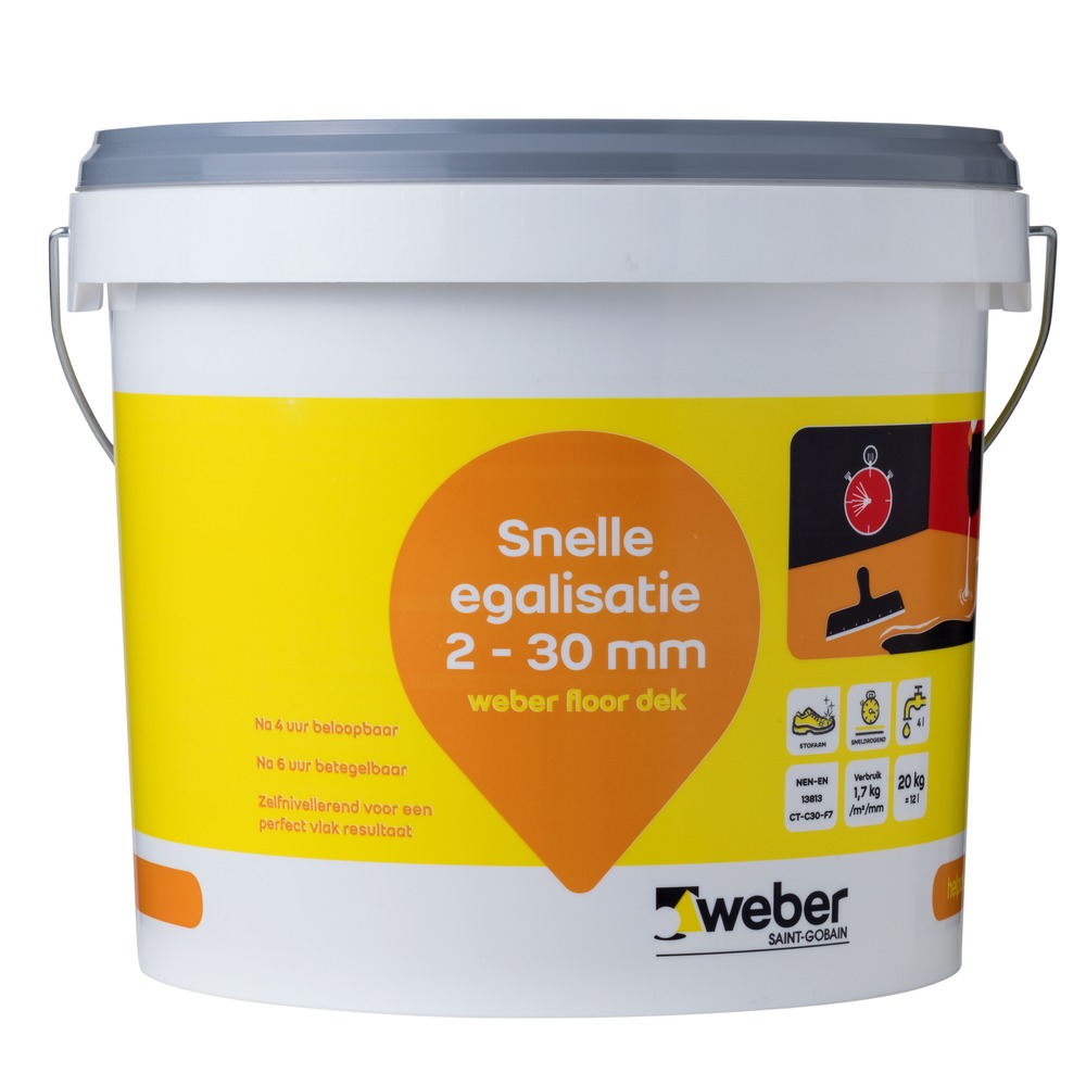 Weber Snelle Egalisatie Floor Dek 2-30mm 20kg