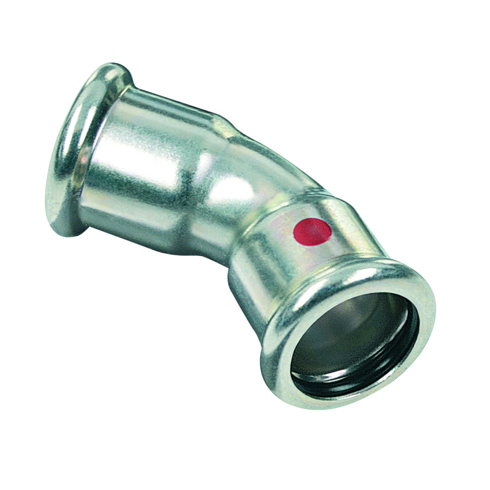 BONFIX Press Bocht CV Staalverzinkt  45° 15x15mm 3st