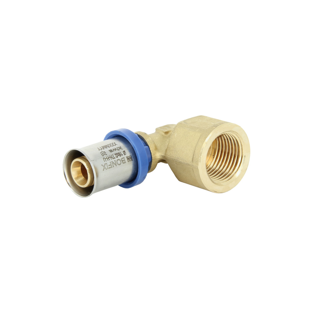 BONFIX Alu-pers Kniekoppeling 1/2" bi.dr. x16mm 60st