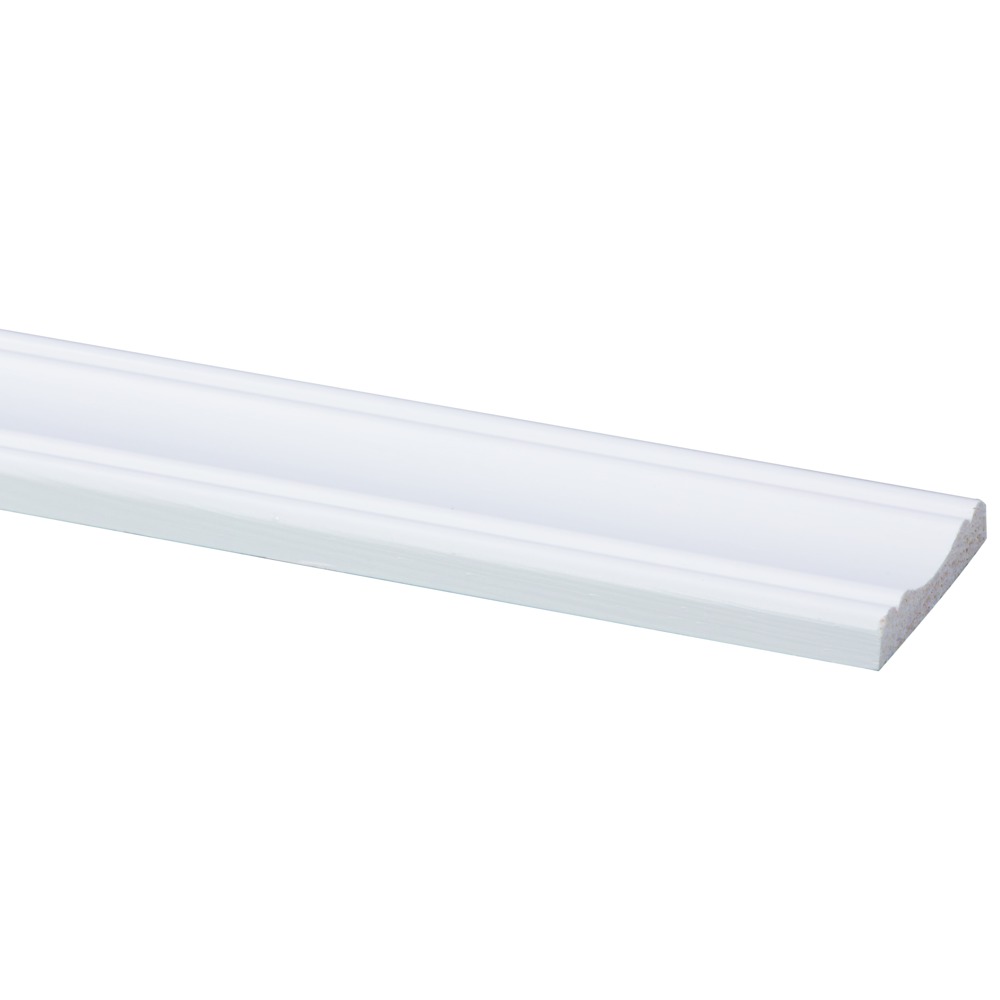 Decorlijst Grenen Wit Gelakt 8x46x2700mm FSC Mix 70%