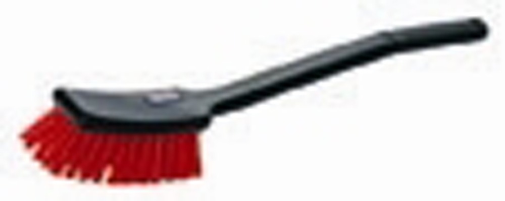 Vero Man-Power Handborstel kunststof 40 cm zwart/rood met harde nylon vezels