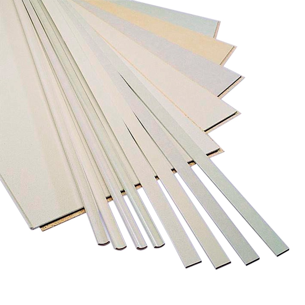 Agnes One-Step Plint Glad MDF Wit-Linnen 8x44x2600mm 70% PEFC
