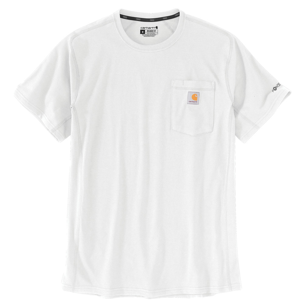 Carhartt Force Pocket S/S T-Shirt Wit Maat S