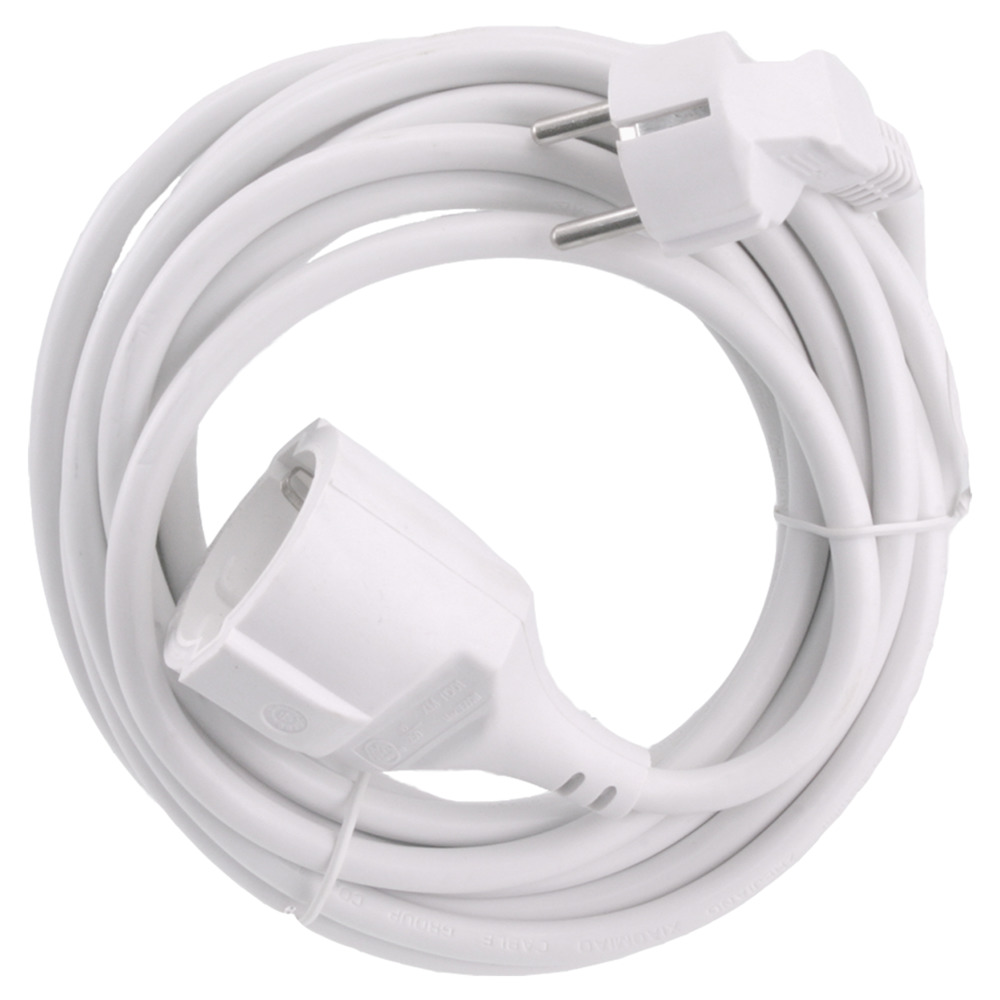 Q-link Verlengsnoer Wit 3680W 1,5mm2  3x5m Randaarde