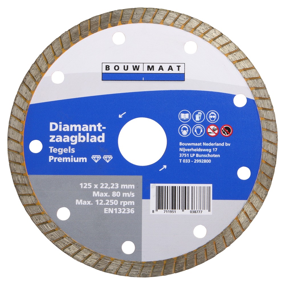 Bouwmaat Tegels Premium Diamantzaagblad 125mm