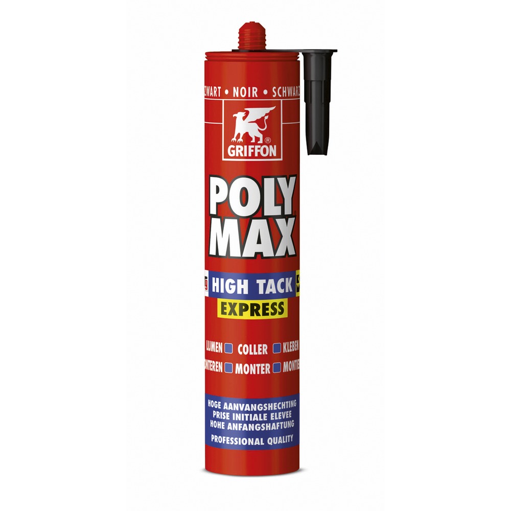 Griffon Montagelijm Poly Max High Tack Express Zwart 435gr
