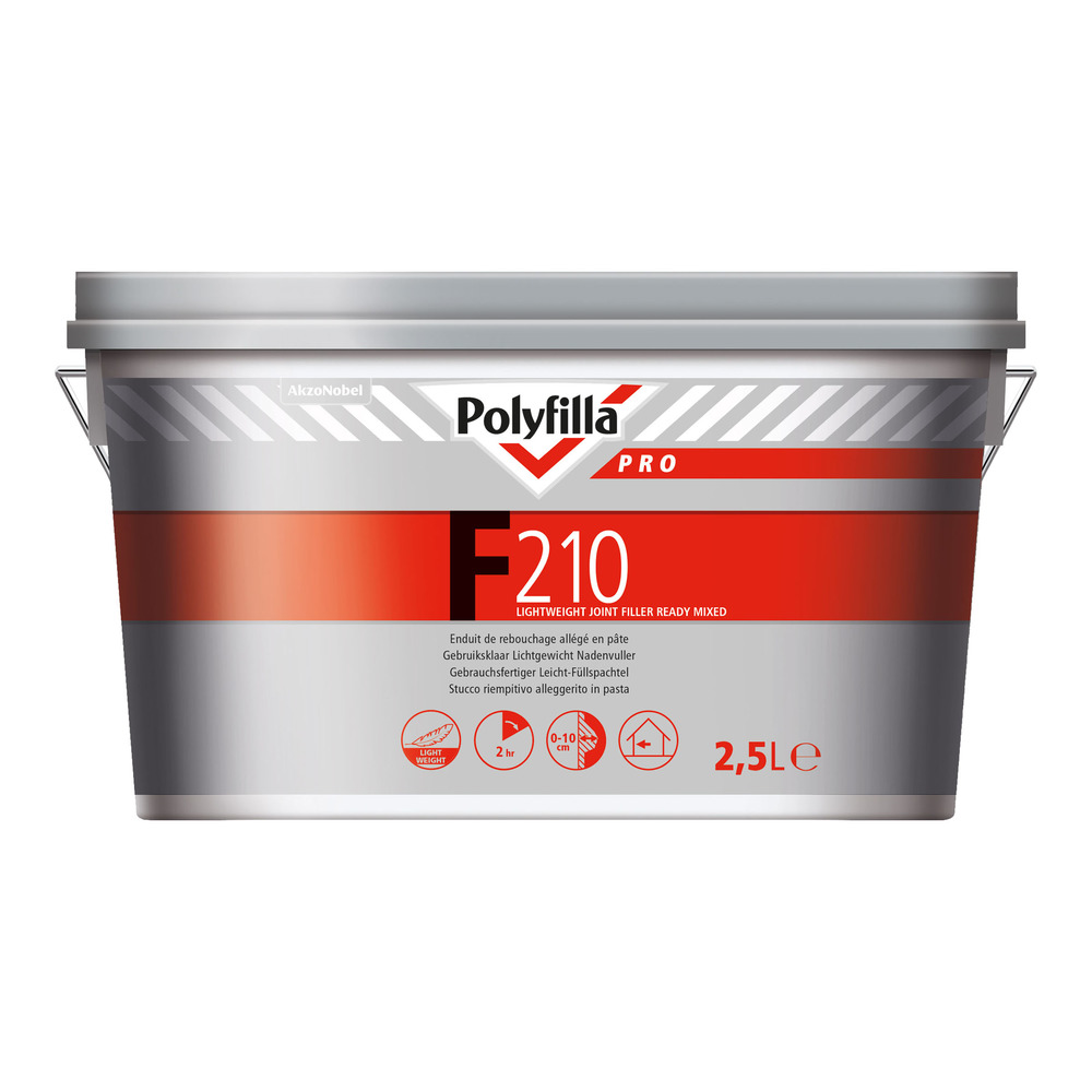 Polyfilla Vulmiddel Gebruiksklaar Lichtgewicht Pro F210 Wit 2,5L