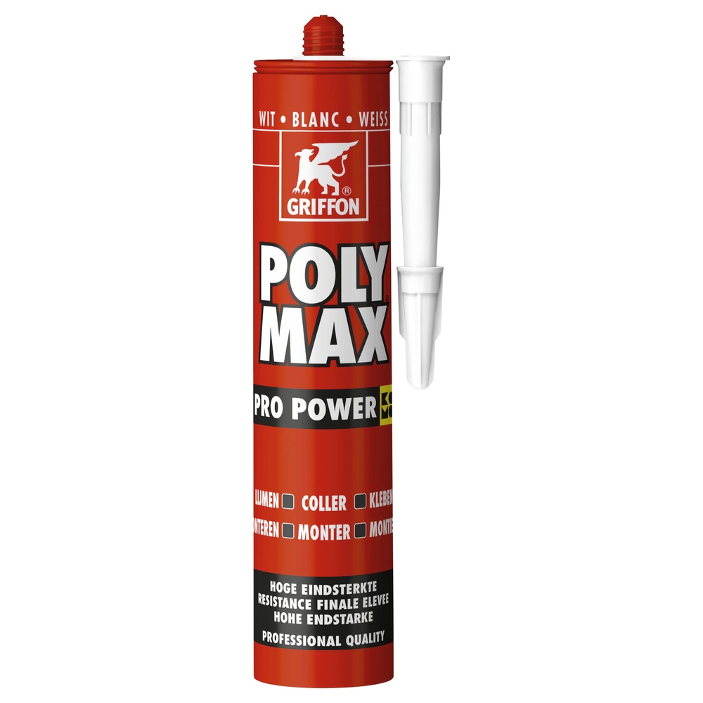 Griffon Montagelijm Poly Max Pro Power Wit 425gr