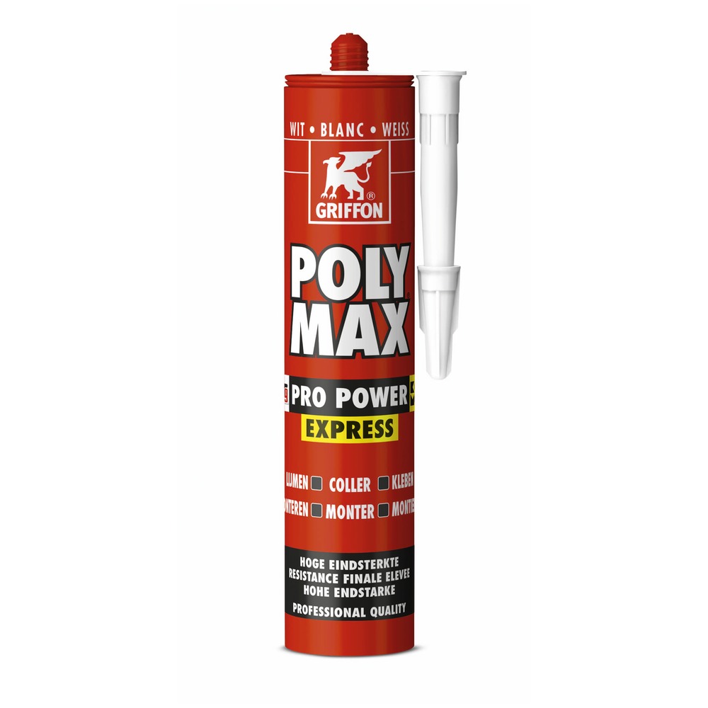 Griffon Montagelijm Poly Max Pro Power Express Wit 435gr
