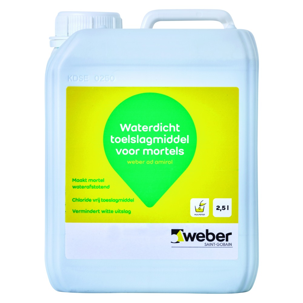 Weber Waterdichtingsmiddel voor Mortels Amirol Transparant 2,5L