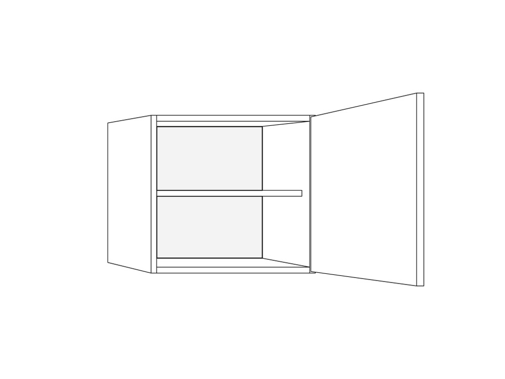 Bribus ECO Bovenkast Rechts 30x57cm 1 Deur FSC Mix 70%