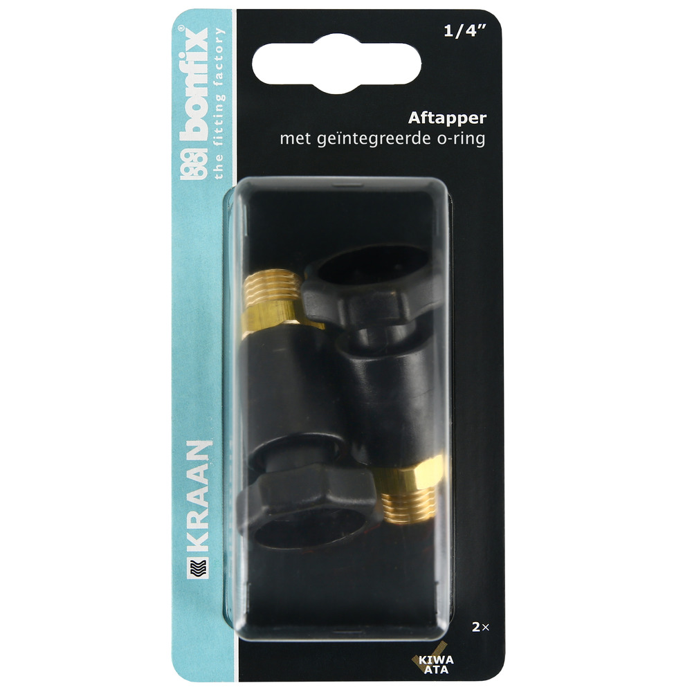 BONFIX Aftapper 1/4” voor stopkraan 2 stuks