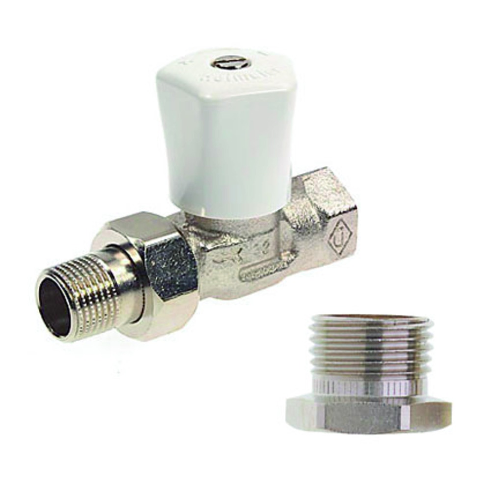 Heimeier Radiatorkraan Recht Met Knelset 1/2"