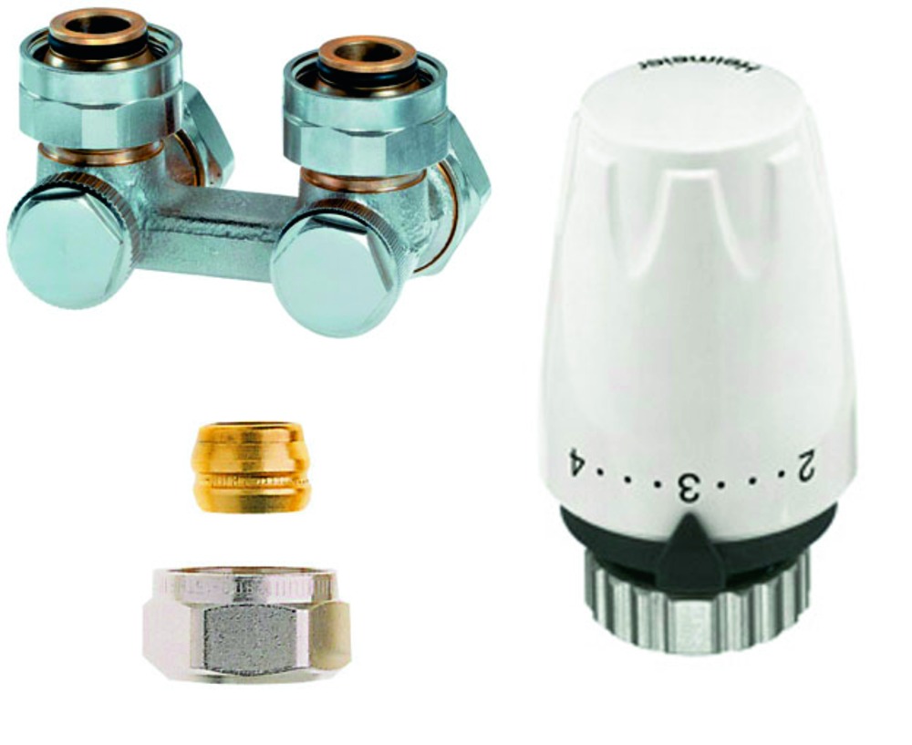 Heimeier Ventielradiatorset Haaks Binnendraad 3/4"