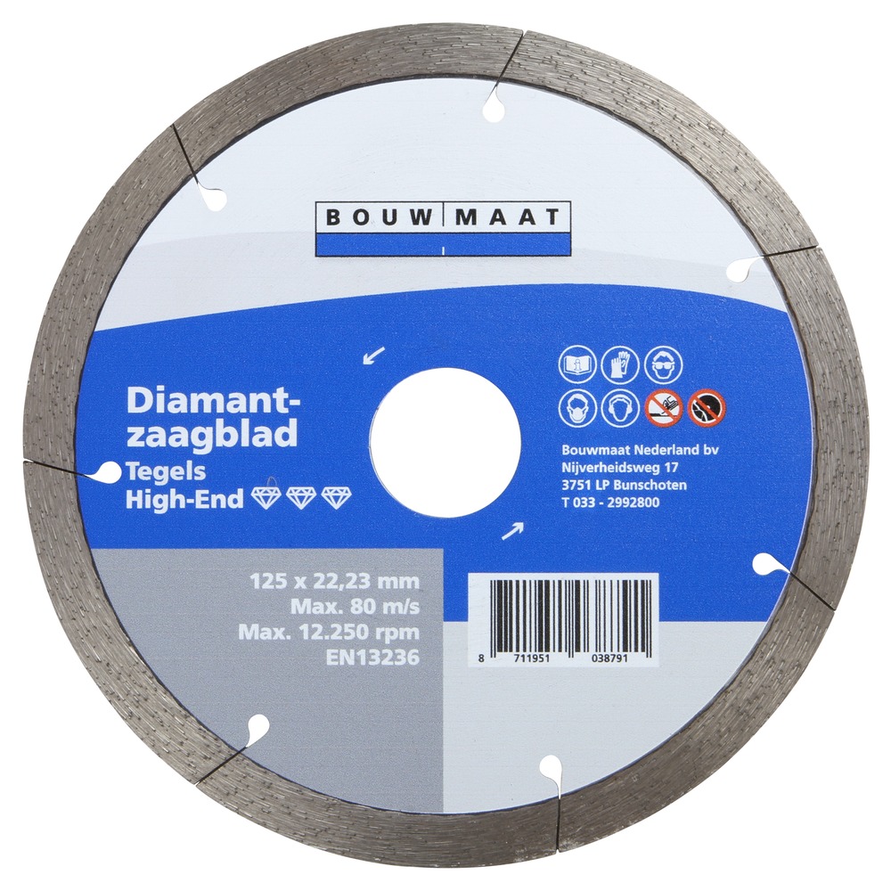 Bouwmaat Tegels High-end Diamantzaagblad 125mm