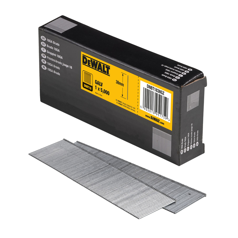 DeWALT Brads Gegalvaniseerd DNBT 1.25×38 mm 18Ga
