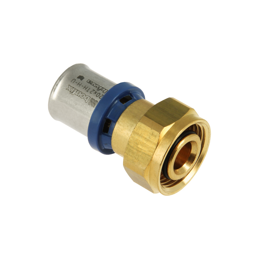 Bonfix Alu-pers Perskoppeling recht 2-delig euroconische moer 3/4" x 20 mm