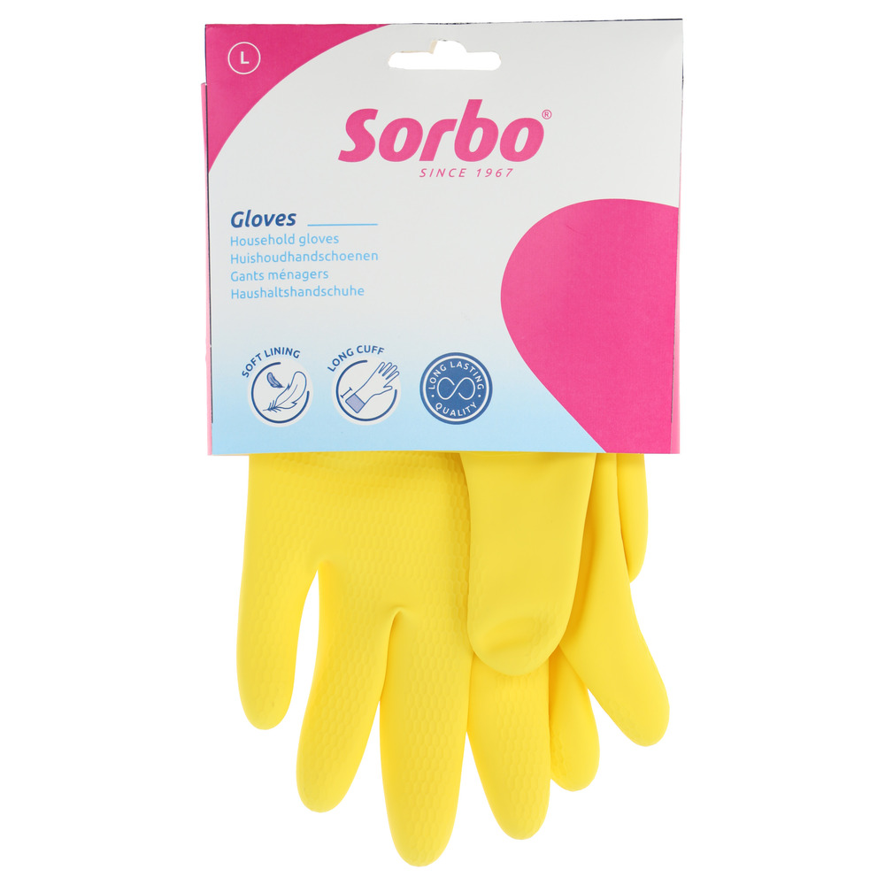 Sorbo huishoudhandschoenen strong geel maat XL