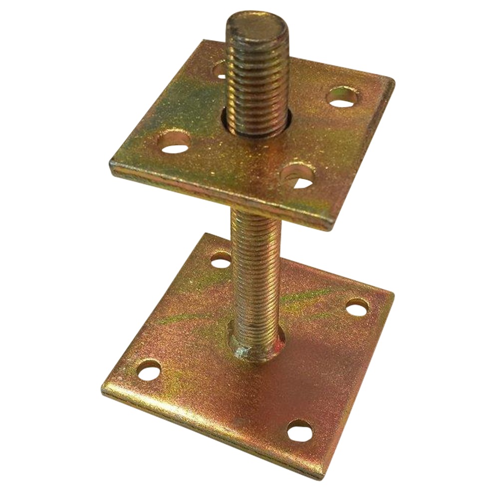 Verstelbare Paalhouder (ca. 140mm) Met Plaat 100x100mm En 70x70mm