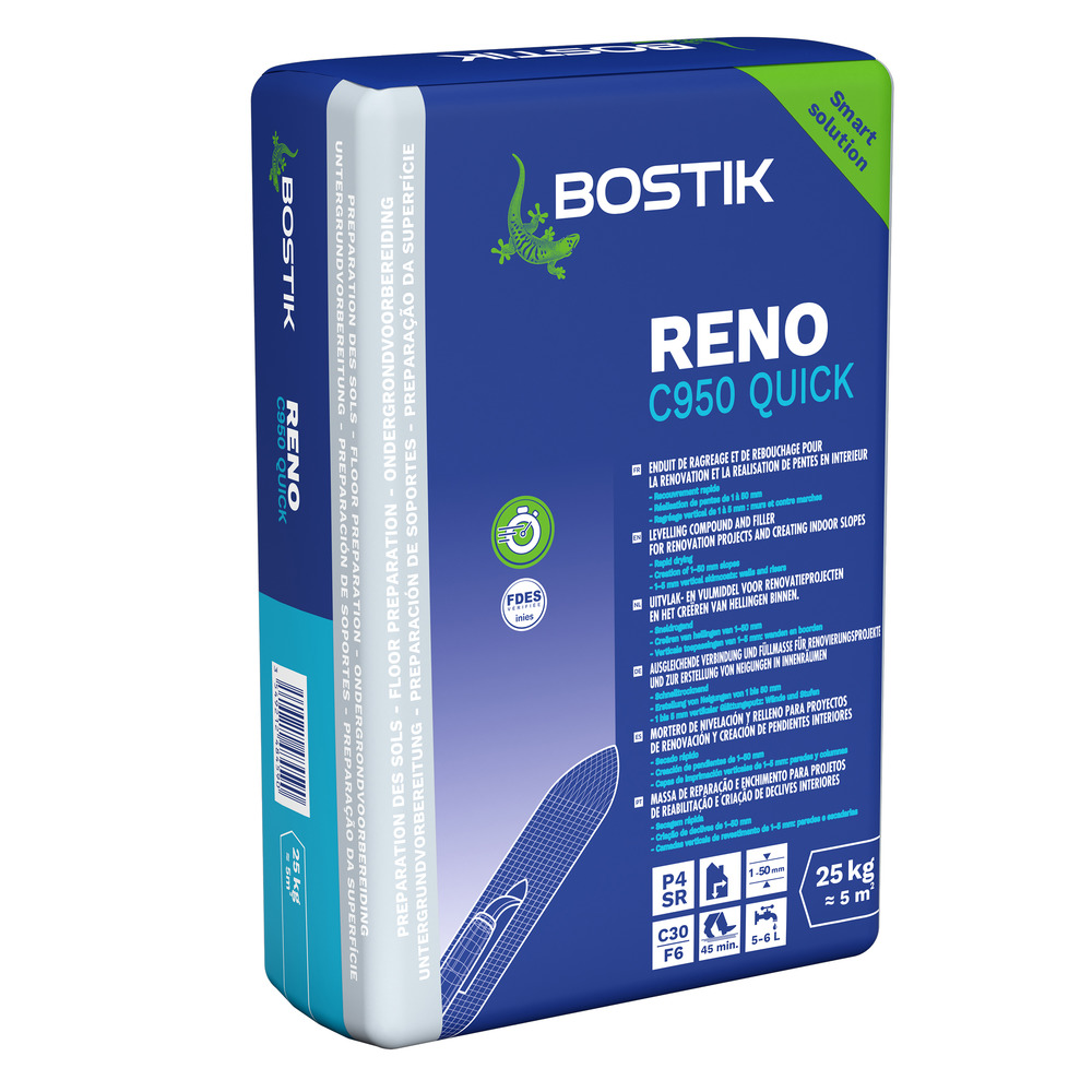 Bostik Reno Reparatiemortel C950 Quick Standvast 1-50mm 25kg