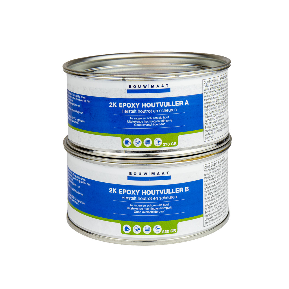 Bouwmaat 2K Epoxy Houtvuller Set 500gr