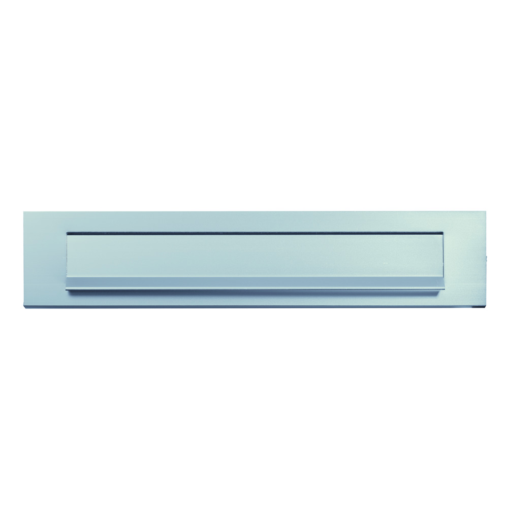 AXA Briefplaat RVS Zilver Rechthoekig Met Klep/Regenrand 340x80mm