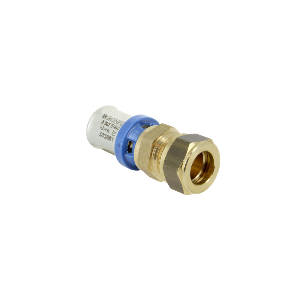 BONFIX Alu-pers Rechte Verloopkoppeling Knel 16x 15mm 100st