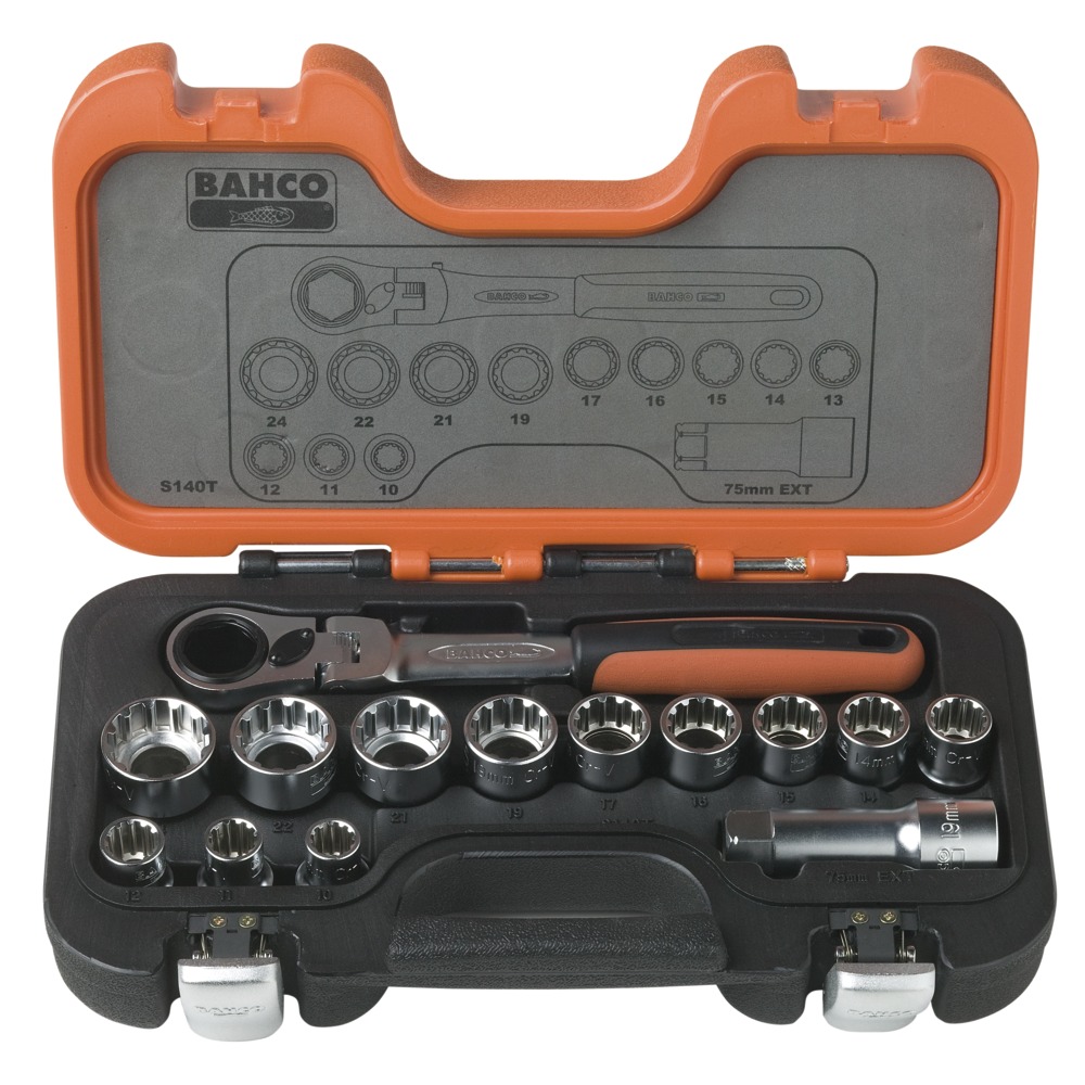 Bahco Doppenset S140T 14st