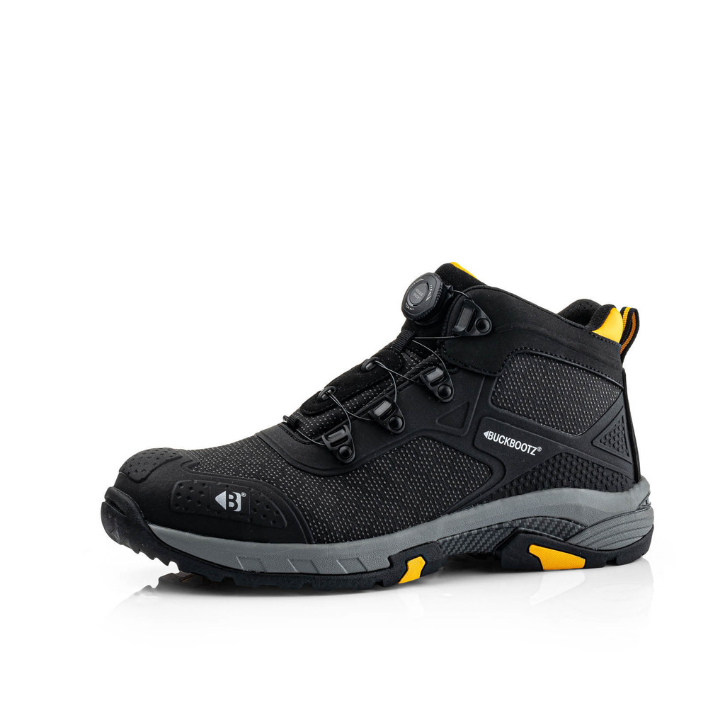 Buckbootz Werkschoenen Tradez Wheelz S1PS/SC/FO/SR/ESD Middelhoog Zwart Maat 43
