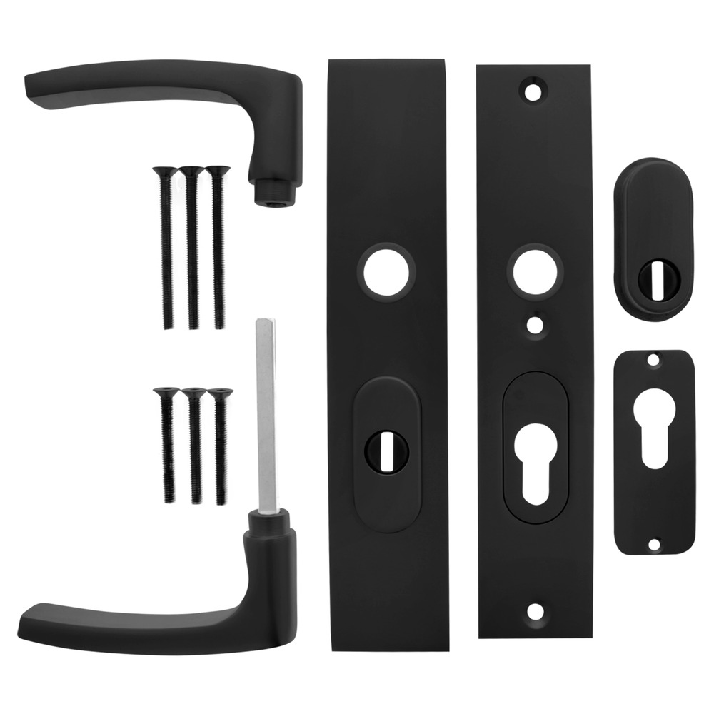 StarX Veiligheidsbeslag Kruk/Kruk/Langschild PC55/72 SKG3 Aluminium Zwart