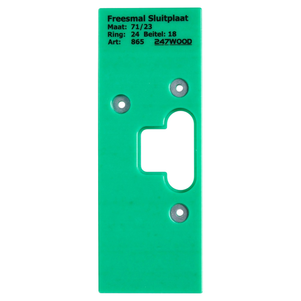 247WOOD Freesmal Sluitplaat Loopslot 71x23mm