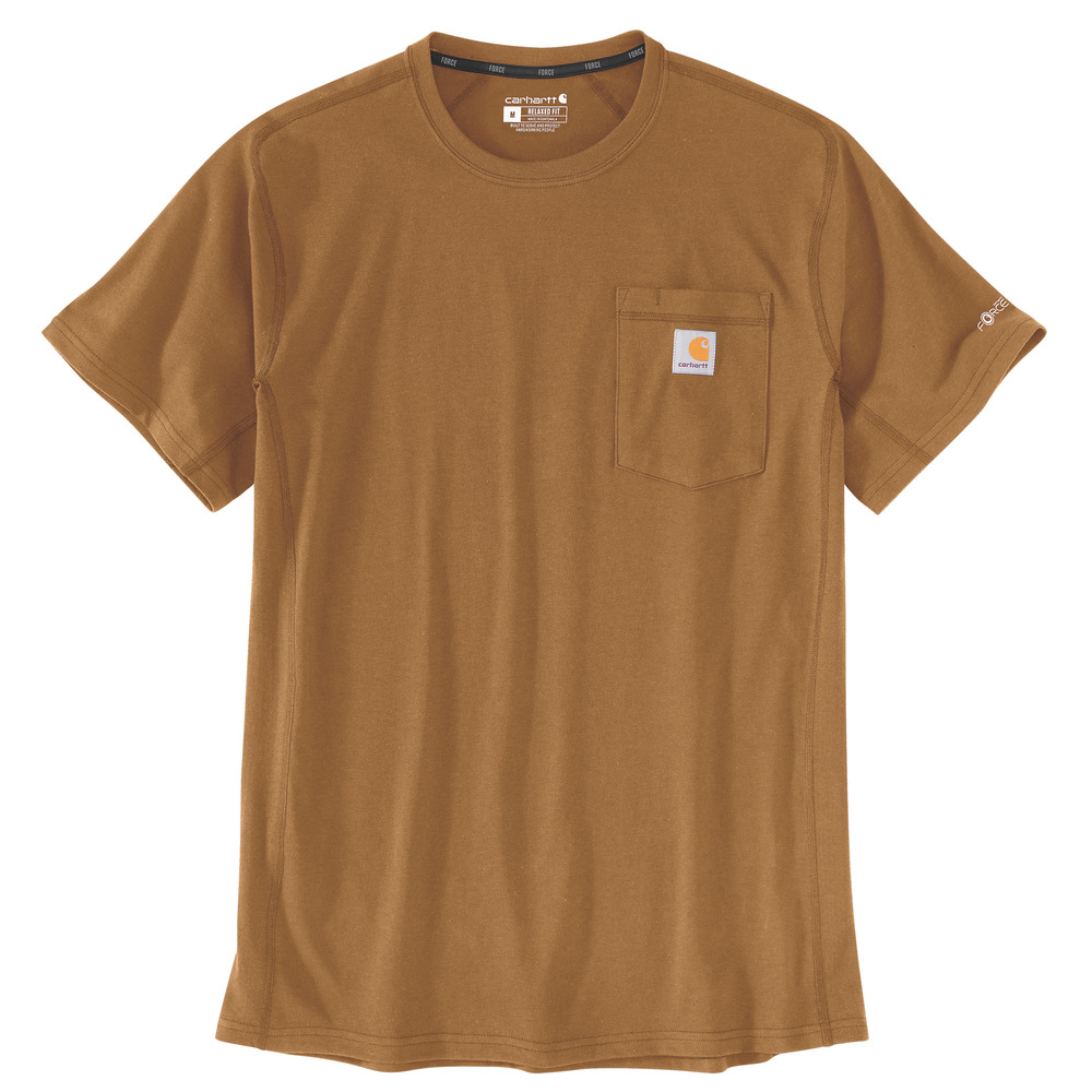 Carhartt Force Pocket S/S T-Shirt Bruin Maat XL