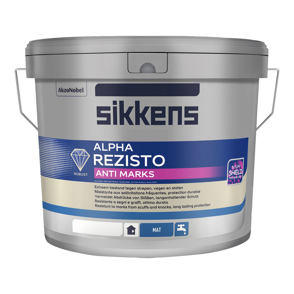 Sikkens Muurverf Alpha Rezisto Anti Marks Mat N00 4,65L