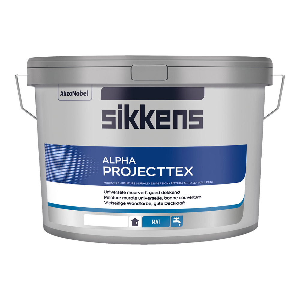 Sikkens Muurverf Alpha Projecttex Wit 2,5L