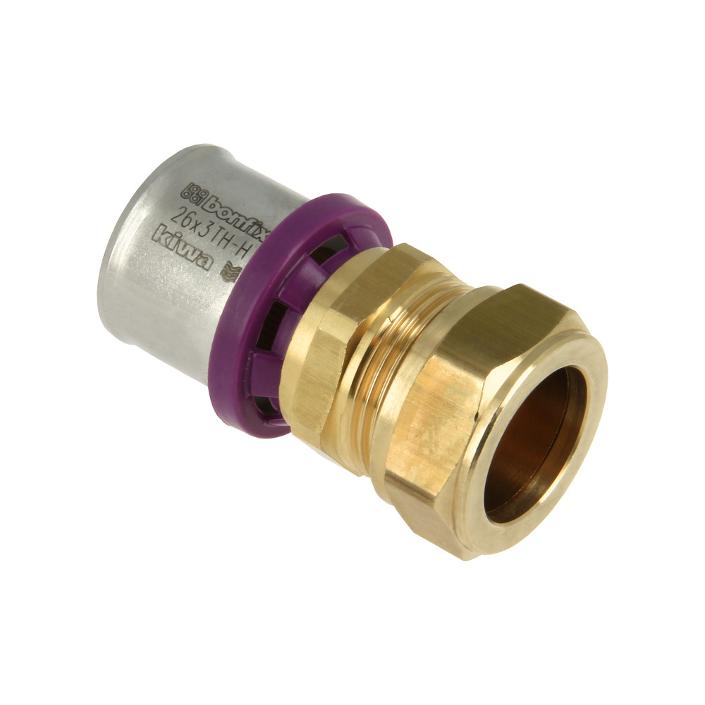 Bonfix Alu-pers rechte koppeling 26 mm x 22 mm knel
