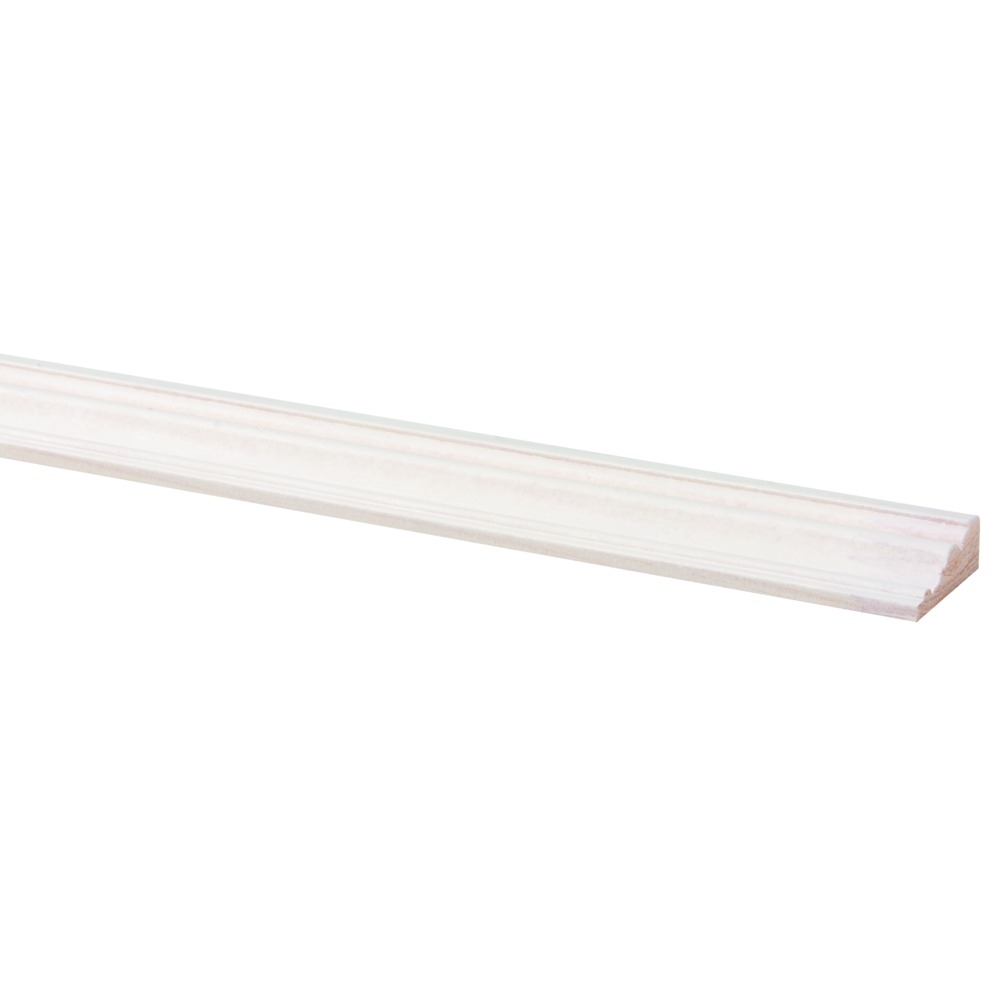 Decorlijst Grenen Wit Gegrond 12x32x2700mm FSC Mix 70%