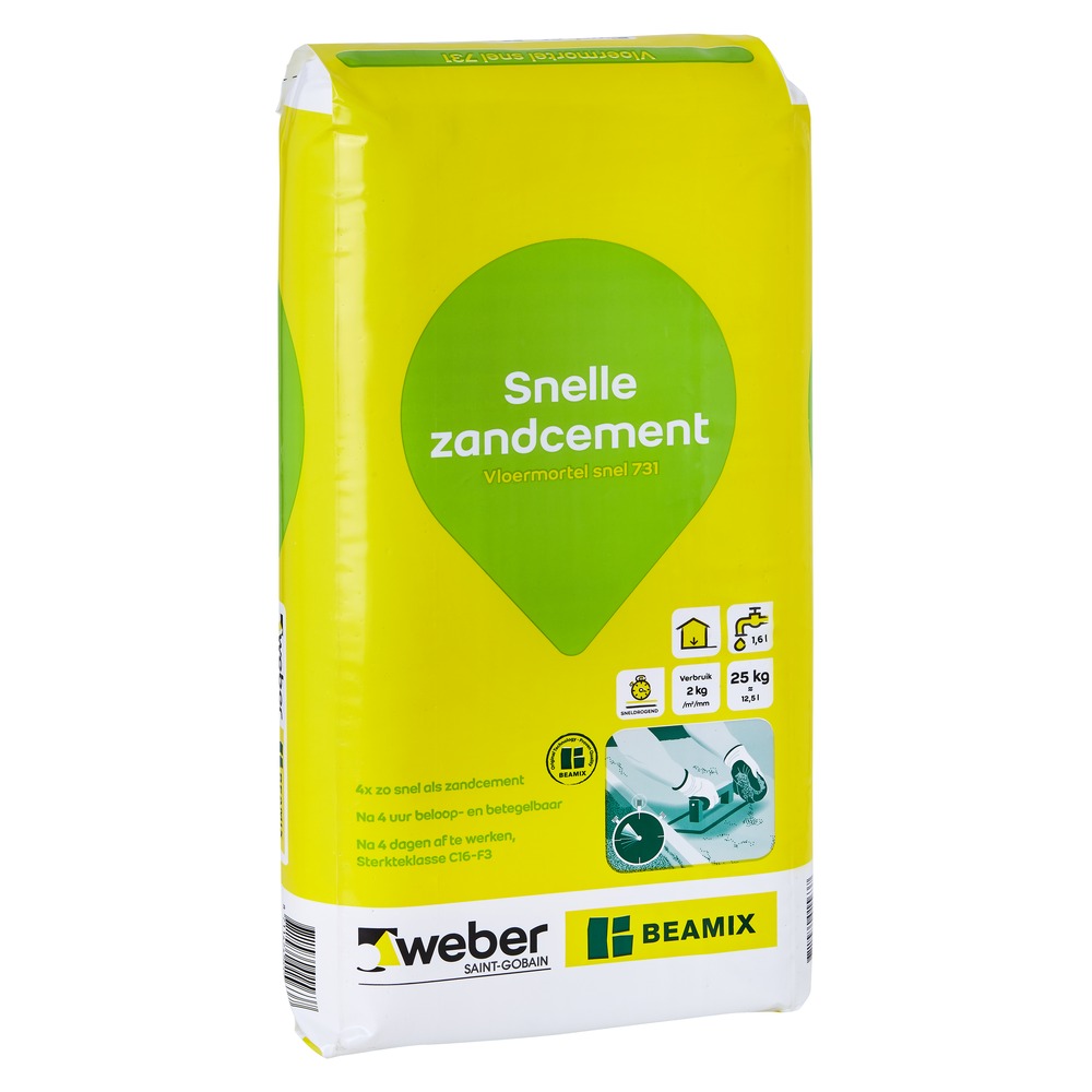 Weber Beamix Snelle Zandcement 731 25kg