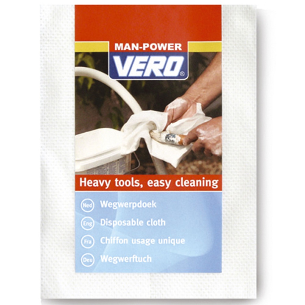 Vero Man-Power Wegwerpdoek Stof Wit 25st