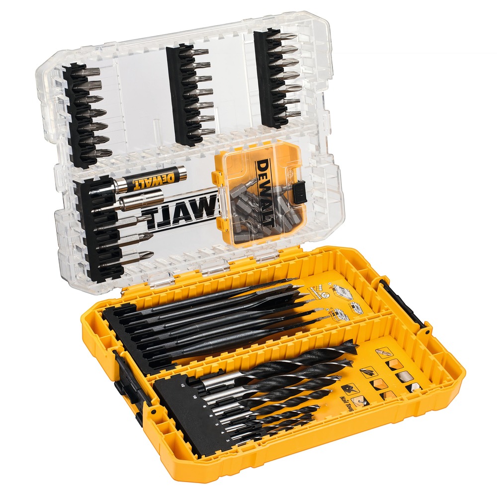 DeWALT 57-delig, speedboor EXTREME™ , Houtboren, en Bits in TOUGH CASE