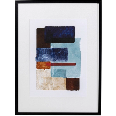 Kare Design Box Back Schilderij 60x80cm blauw