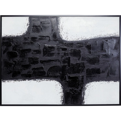 Kare Design Crossroads Schilderij 120x90cm zwart en wit
