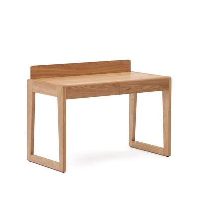 Kave Home - Arandu tafel in fineer en massief essenhout 120 x 60 cm