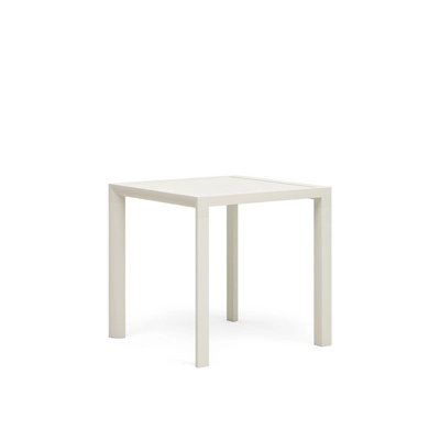 Kave Home - Culip buitentafel in aluminium met witte afwerking 77 x 77