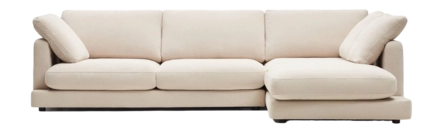 Kave Home Gala 4-zitsbank met Chaise Longue Rechts - Beige