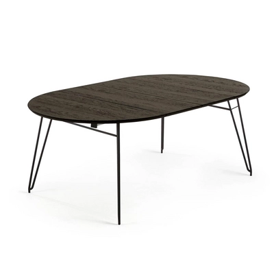 Kave Home - Milian ronde uitschuifbare tafel Ø 120 (200) x 75 cm