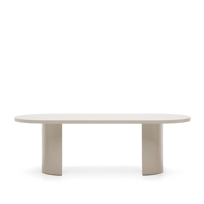 Kave Home - Nealy tafel in gelakt MDF in ecru afwerking 240 x 100 cm