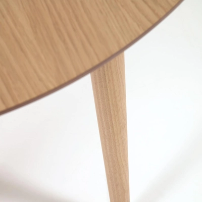 Kave Home Oqui Eettafel Uitschuifbaar Ovaal - 160/260 x 100 cm - Eiken