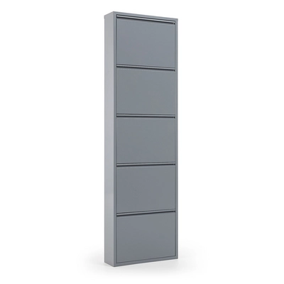 Kave Home - Schoenenrek Ode 50 x 168,5 cm 5 deuren grijs