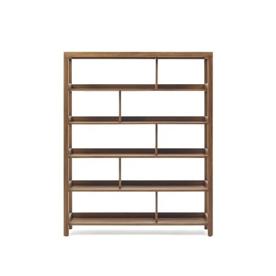Kave Home - Stellingkast Sashi van massief teakhout 150 x 185 cm