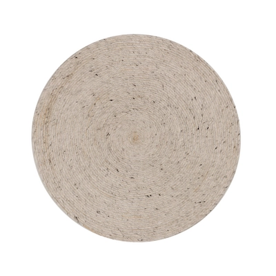 Kave Home - Takashi rond vloerkleed van 100% grijs wol, Ø 150 cm